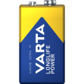VARTA 9V-Blockbatterie LONGLIFE Power, E-Block, 6LR61 VARTA 9V-Blockbatterie LONGLIFE Power, E-Block, 6LR61
